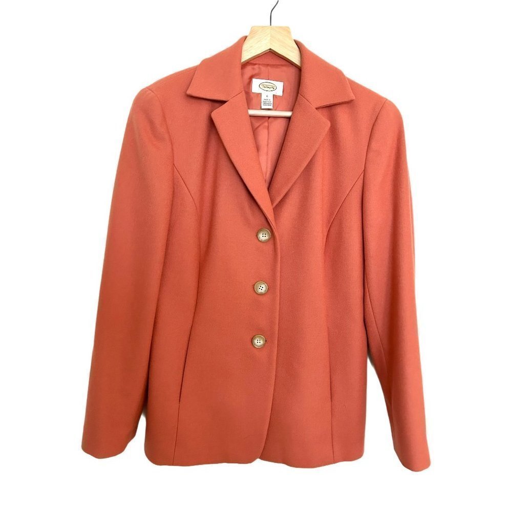 Talbots Coral Blazer Wool/Cashmere Size 6